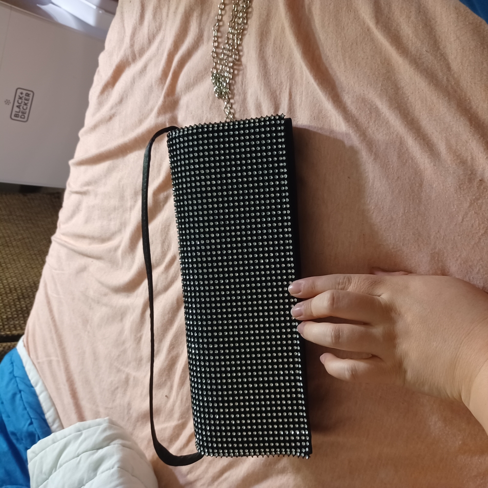 Elegant Black and Silver Clutch